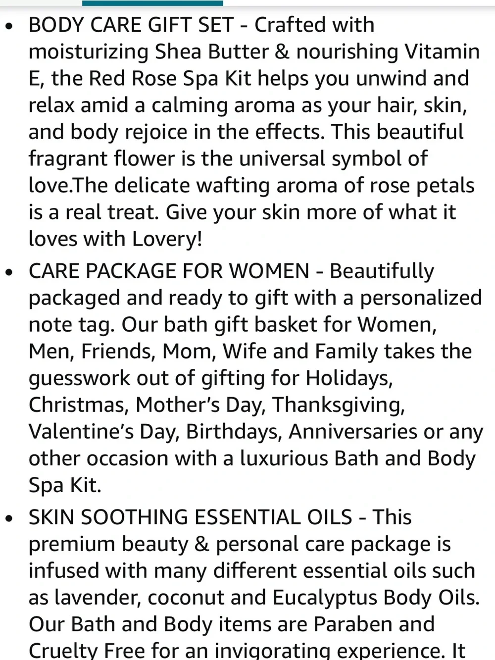 LOVERY Luxury Spa Gift Set Rose Scented Lotion Bath Basket Mothers Day New